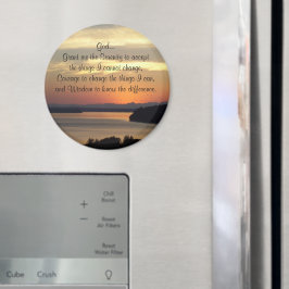 Íman Serenity Prayer Orange Seascape Sunset