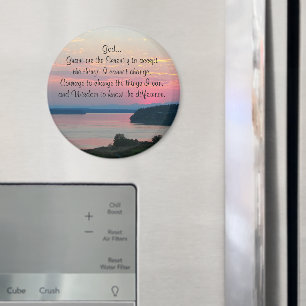 Íman Serenity Prayer Pink Seascape Foto Sunset