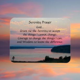 Íman Serenity Prayer Pink Seascape Foto Sunset