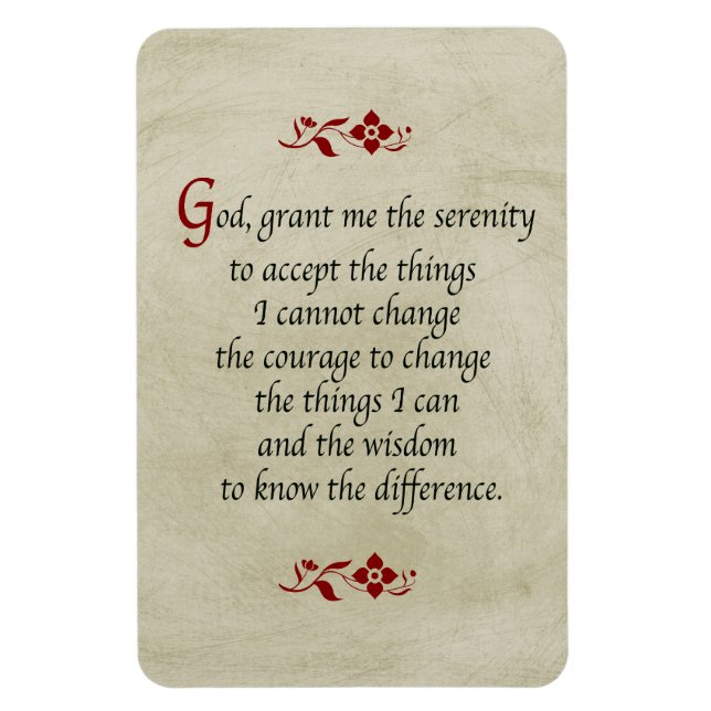Íman Serenity Prayer/Vintage Style (Vertical)