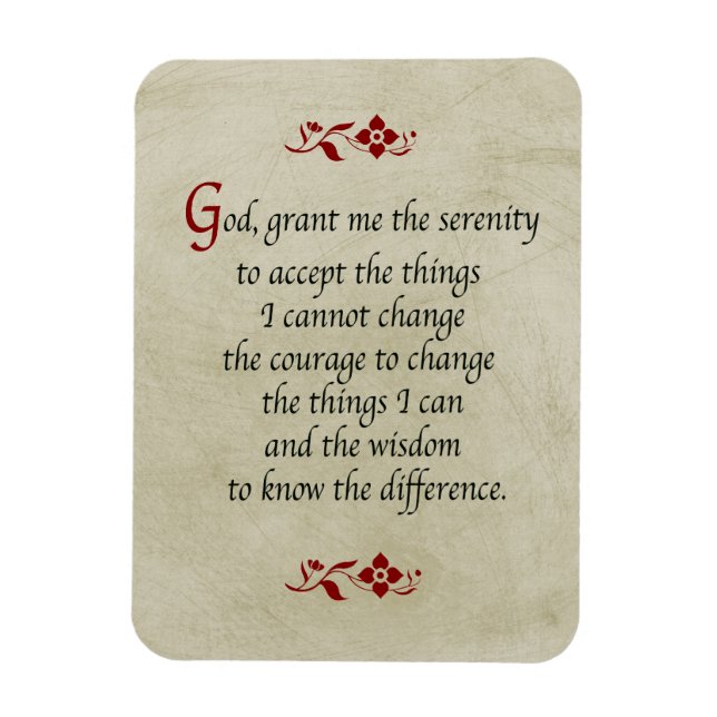 Íman Serenity Prayer/Vintage Style (Vertical)