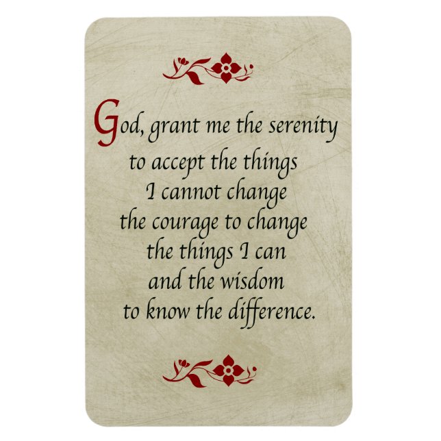 Íman Serenity Prayer/Vintage Style (Vertical)