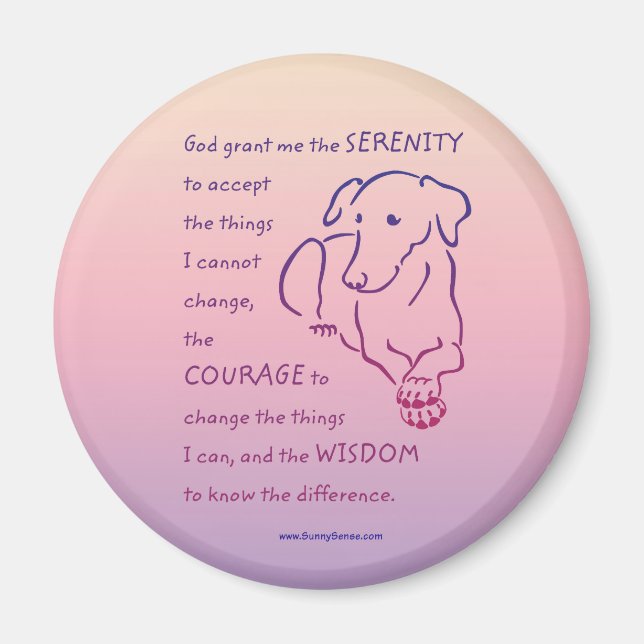 Íman Serenity Prayer w/Dog (Frente)