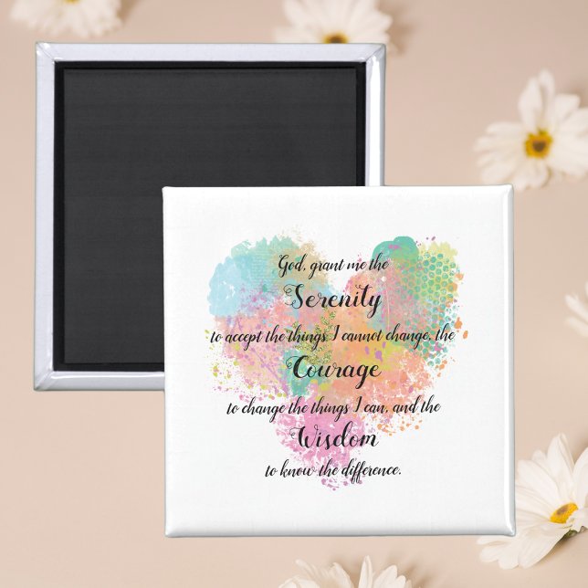 Íman Serenity Prayer Watercolor Magnet (Criador carregado)