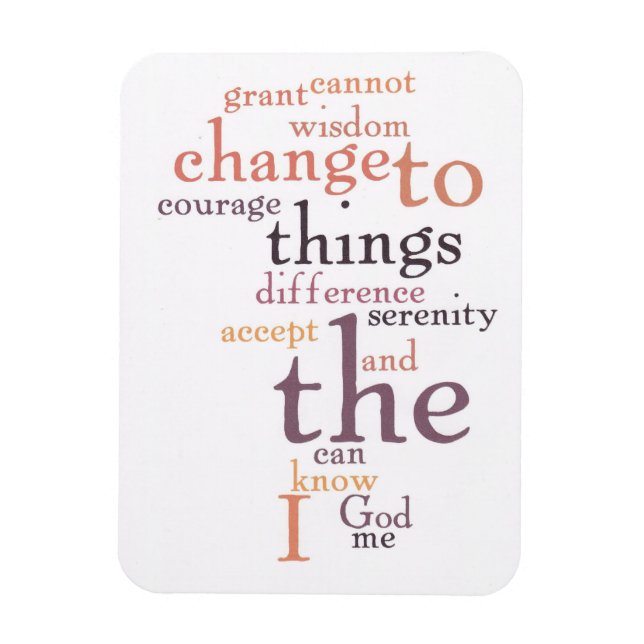 Íman Serenity Prayer Word Art (Vertical)