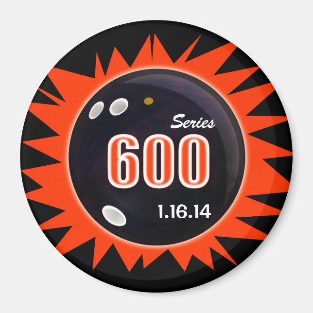 Íman Série 600 no League Bowling, Bola Preta e Vermelha (Frente)
