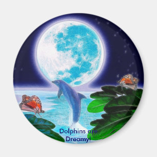 Íman Série da arte do paraíso da LUA do GOLFINHO