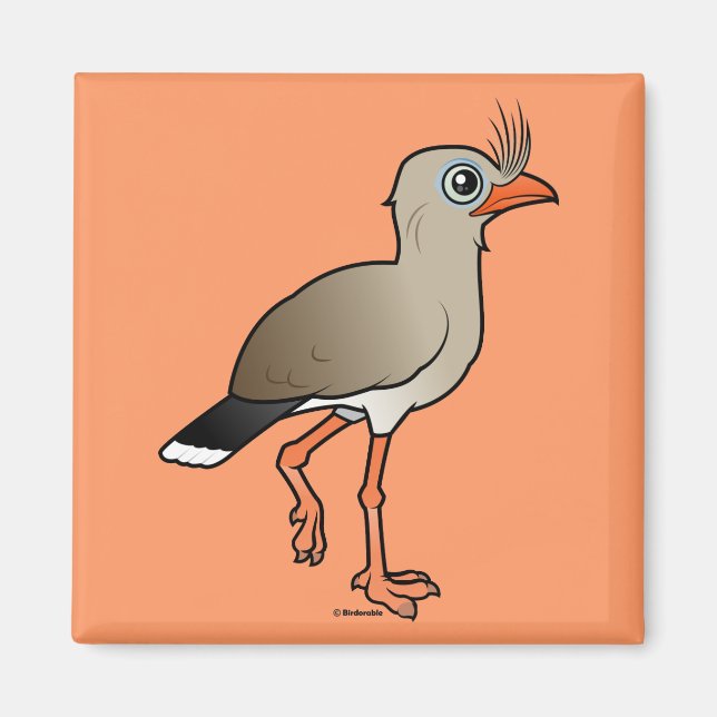 Íman Seriema de pernas vermelhas (Frente)