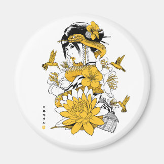 Íman Serpiente amarilla con geisha