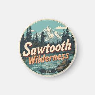 Íman Serrania Sawtooth Idaho Montanha Caminhada Alpina 
