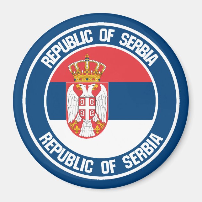 Íman Sérvia Round Emblem (Frente)