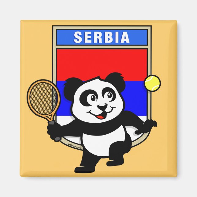 Íman Sérvia Tênis Panda (Frente)