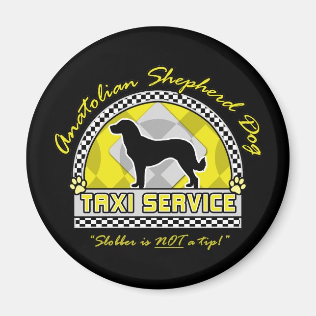 Íman Serviço Anatolian Shepherd Dog Taxi (Frente)