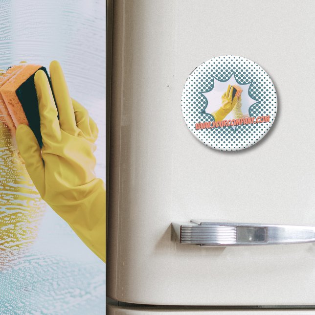 Íman Serviço de Limpeza de promocionais personalizado W (Promotional Cleaning Service Custom WWW Magnet)