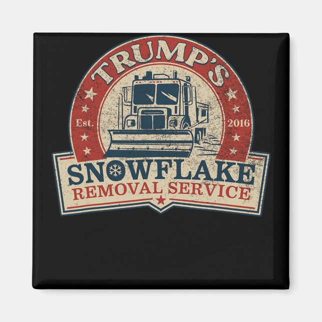 Íman Serviço de Remoção de Flocos de Neve de Trump Engr (Frente)