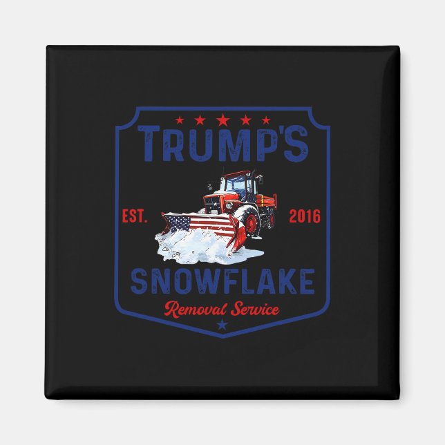 Íman Serviço de Remoção do Floco de Neve de Trump Funny (Frente)