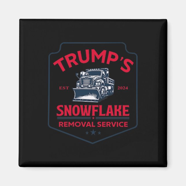 Íman Serviço de Remoção do Floco de Neve de Trump Funny (Frente)