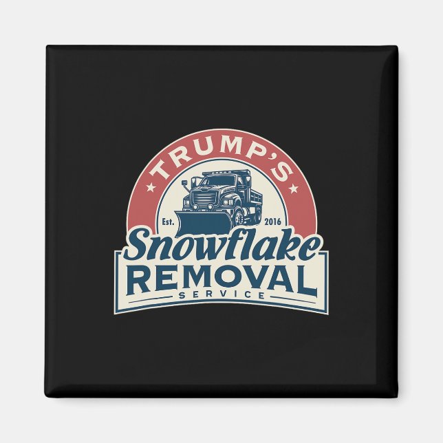 Íman Serviço de Remoção do Floco de Neve de Trump Funny (Frente)