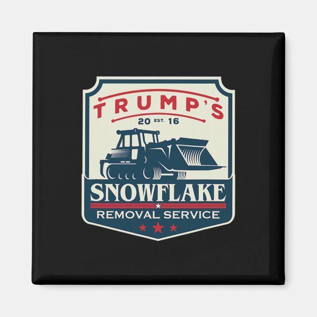 Íman Serviço de Rmoval Snowflake de Trump Funny Donald  (Frente)