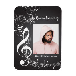 Íman Serviço Memorial Convidar Notas de Música