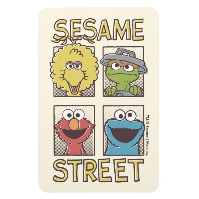 Íman Sesame StreetVintage - Caráter Comic (Vertical)
