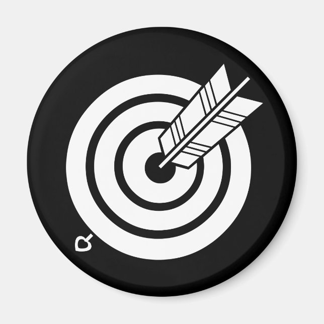 Íman Seta atinge um alvo redondo (Frente)