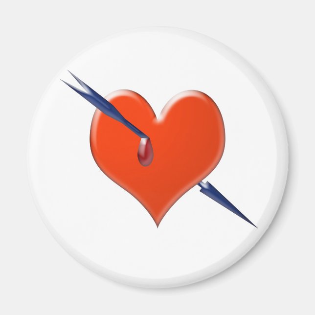 Íman Seta através do coração (Frente)