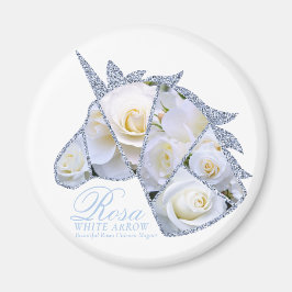 Íman Seta Branca de Rosa