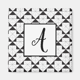 Íman Seta branca no padrão geométrico de seta preta