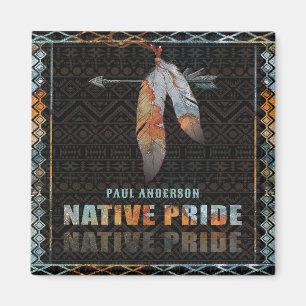 Íman Seta Tribal de Pena Indiana do Orgulho Nativo