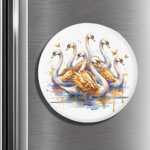 Íman Sete cisnes a nadar Doze dias de Natal