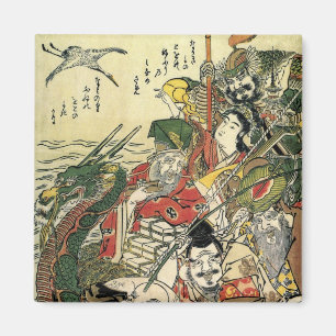 Íman Sete deuses da boa fortuna Hokusai de belas artes