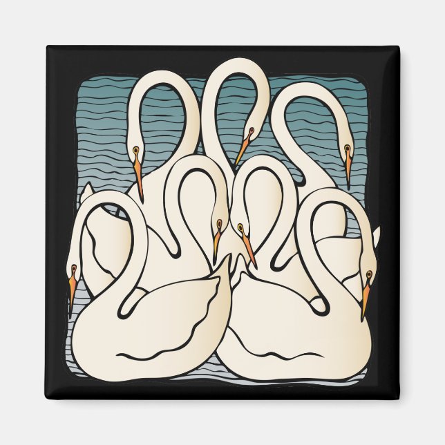 Íman Sete Swans a Nadar (Frente)