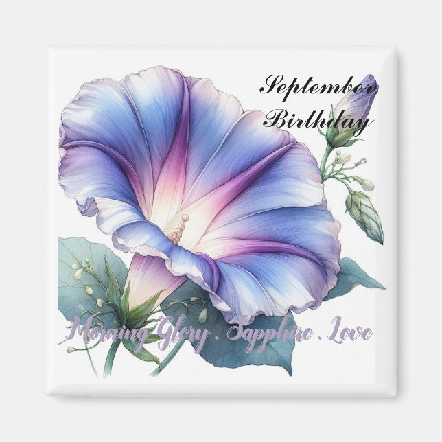 Íman Setembro Amarra de Birthstone Sapphire e Glória da (Frente)