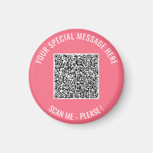 Íman Seu Código QR e Exemplo de Ímã de Texto Personaliz