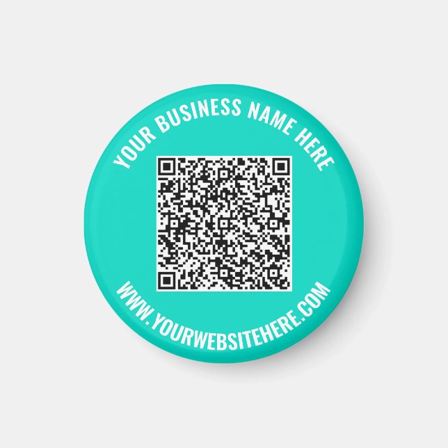 Íman Seu Código QR e Ímã Promocional de Negócios com Te (Frente)