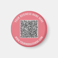 Seu Código QR Texto Personalizado e Cores Ímã Pres