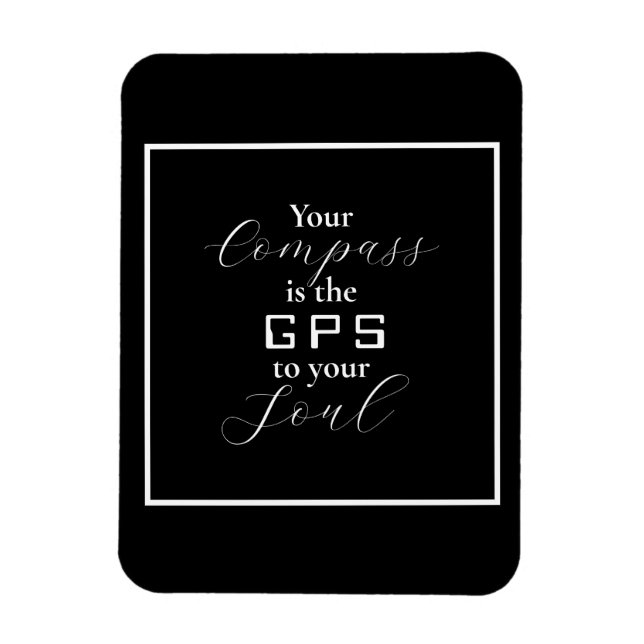Íman 'Seu Compass é o GPS para sua Alma' (Vertical)