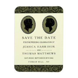 Íman Seu & dela coleção do casamento da silhueta do art