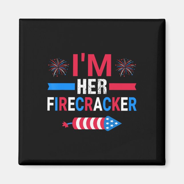 Íman Seu Firecracker 4 de julho Correspondendo Casal Pa (Frente)