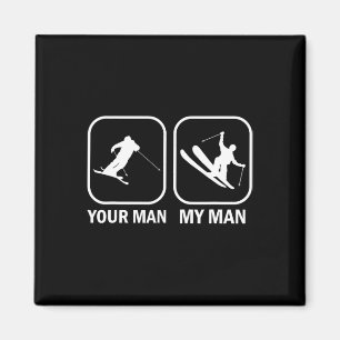 Íman Seu Homem Meu Homem Engraçado Biathlete Esquiando