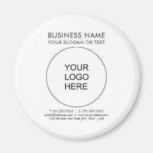 Íman Seu logotipo aqui Modelo do Círculo Comercial Pers