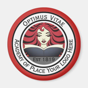 Íman Seu Logotipo De Negócios Redondo Aqui. Promociona