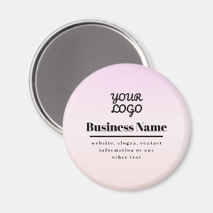 Íman Seu logotipo e texto   Pink & Peach Ombre