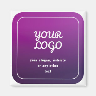 Íman Seu Logotipo & Estilo Ombre Roxo Claro ao Escuro