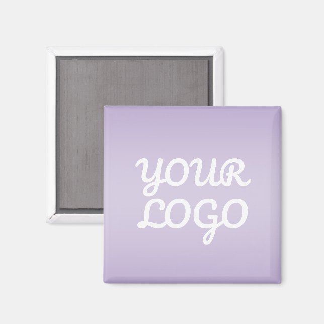 Íman Seu Logotipo & Moderno Ombre Simples | Lavanda (Front/Back)