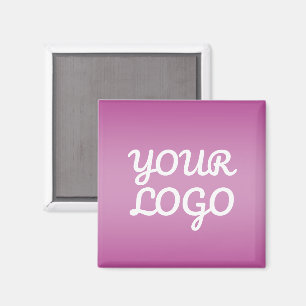 Íman Seu Logotipo & Moderno Ombre Simples Roxo