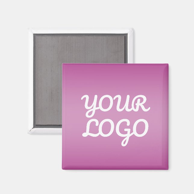 Íman Seu Logotipo & Moderno Ombre Simples | Roxo (Front/Back)