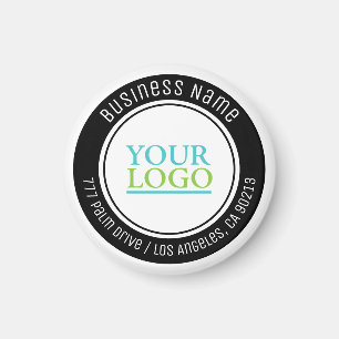 Íman Seu logotipo, nome comercial, endereço ou qualquer