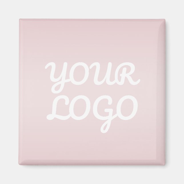Íman Seu Logotipo & Ombre Rosa Blush Moderno Elegante (Frente)